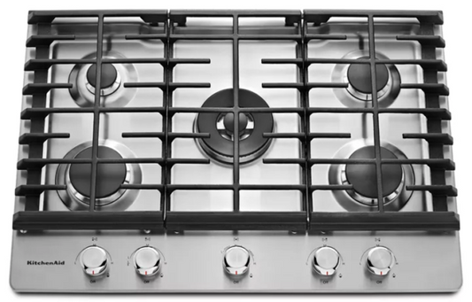 KitchenAid 30″ 5-Burner Gas Cooktop KCGS550ESS
